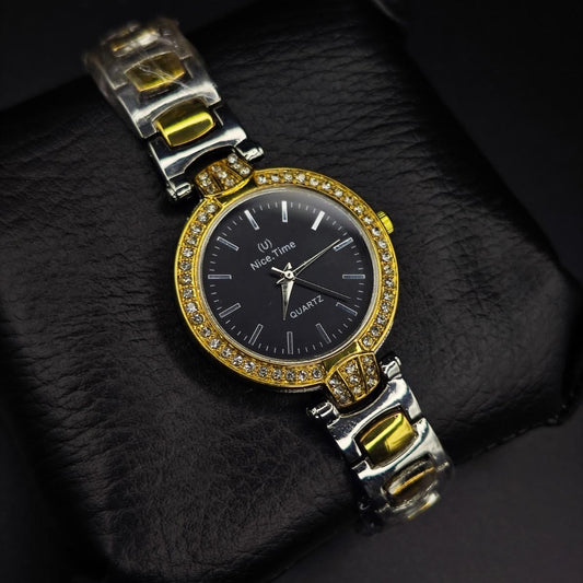 Onyx 5-Piece Set Watch + Bracelet + Ring + Pendant + Earrings