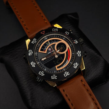 KADEMAN Hybrid -Rotating Bezel-Leather Straps